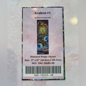 Kraken #1 by Dakota Daetwiler diamond painting kit to be completed from